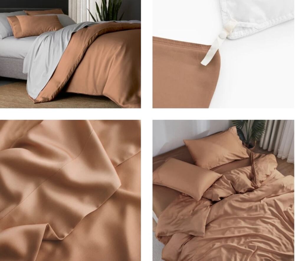 Sijo Bamboo Duvet Cover Set - Full/Queen - Clay